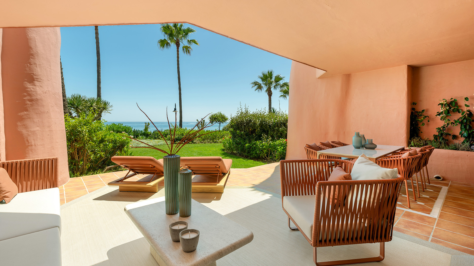 Casa Menara: Renovated 3-Bed Ground Floor Apartment With Sea Views In Menara Beach