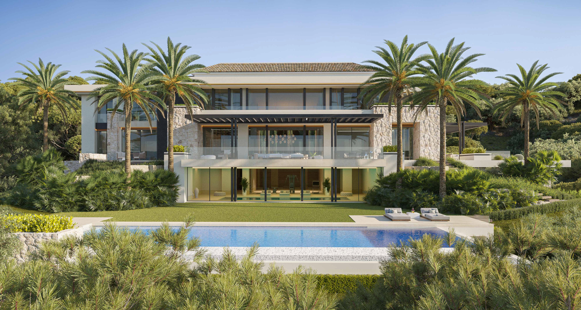 Superb Brand New Colonial Villa With Panoramic Views Of Mediteranean & Africa
